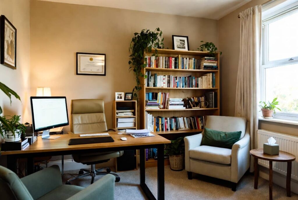 Professional couples therapist office in Hampstead providing private relationship counselling